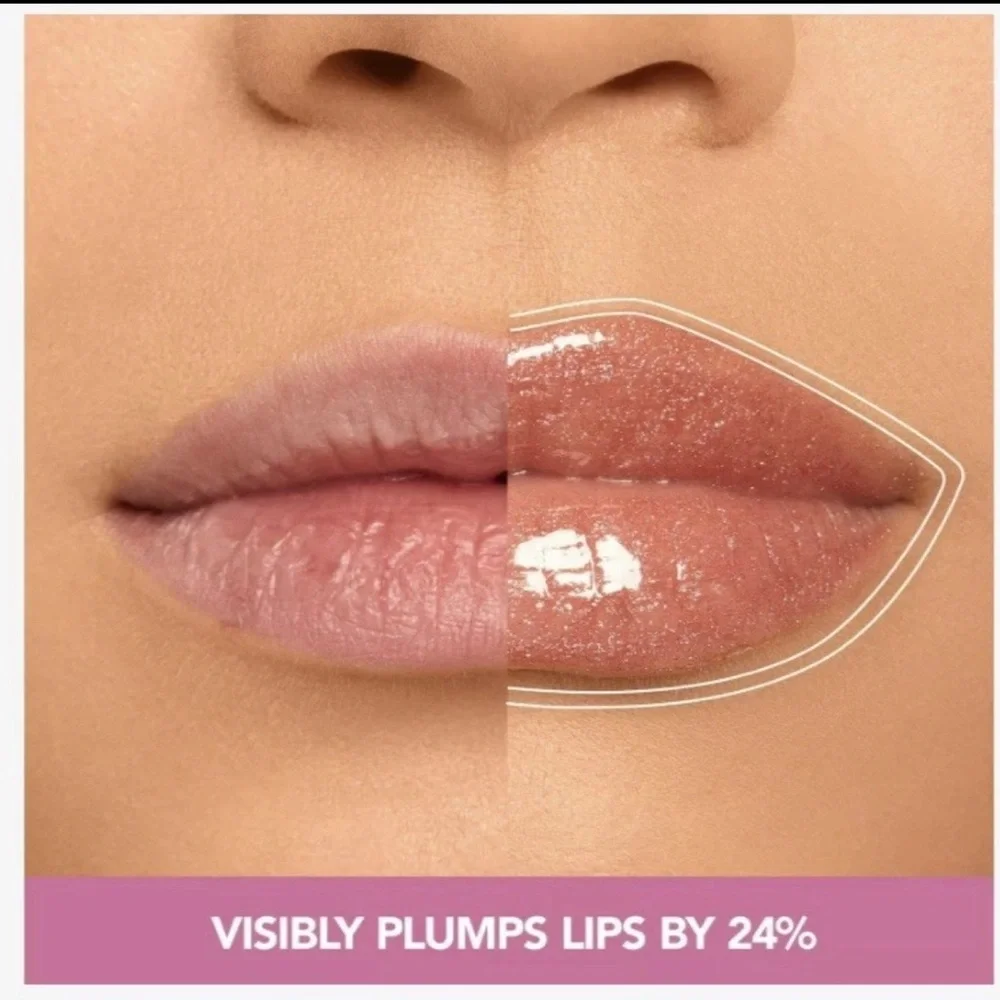 Buxom Plump Shot Sheer Tint Collagen Infused Lip Serum Get Naked .14 Oz NIB